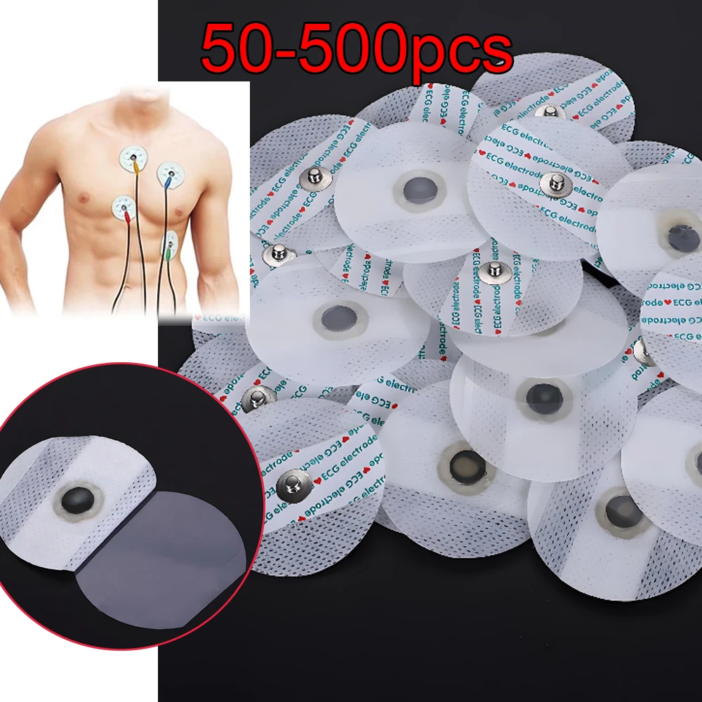 50-500pcs-non-woven-electrode-patch-disposable-electrode-pads-for-ecg-ekg-electrocardiograph-accessories