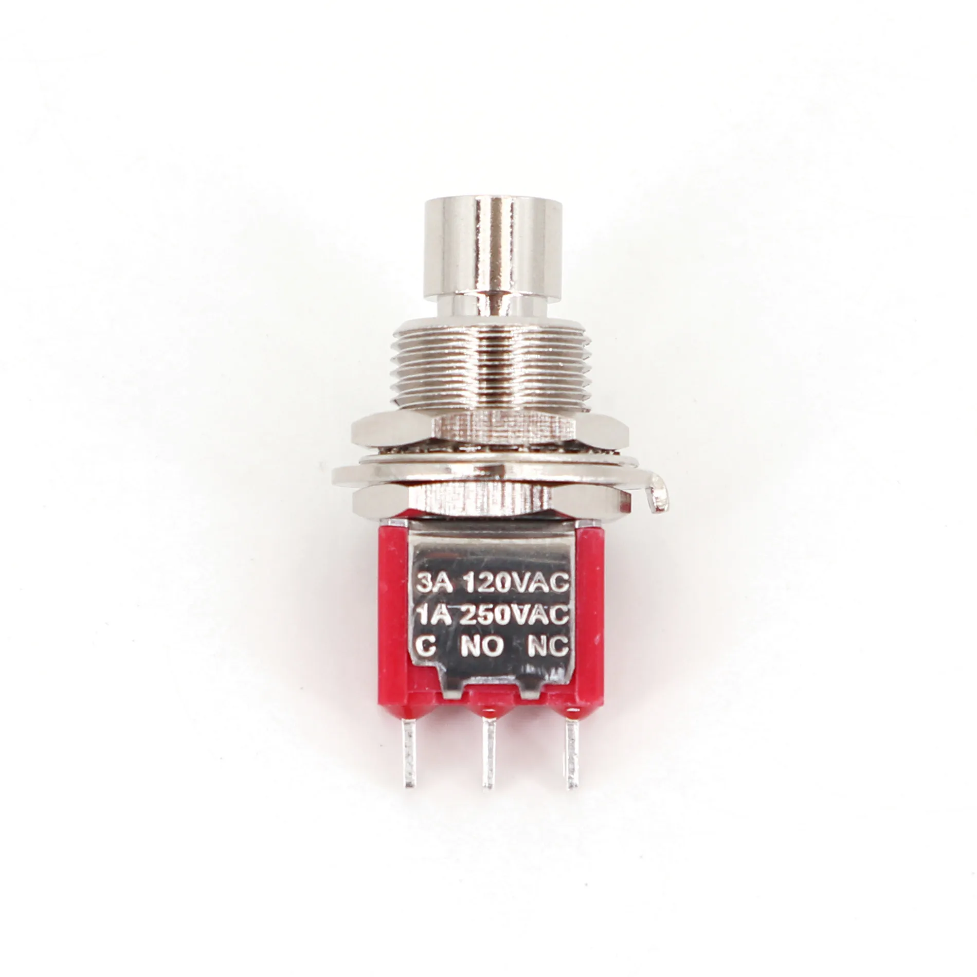 Dailywell Q27 Series 3Pin SPDT Momentary 12mm Panel Mount Snap-Acting Click Pushbutton Switch 3A/120AC