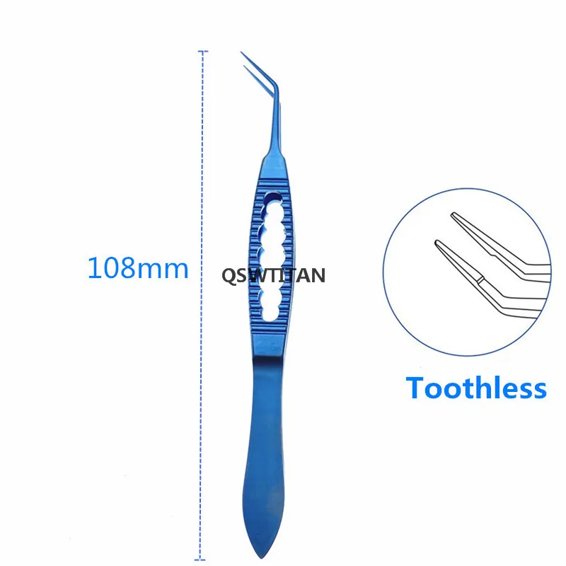 Ophthalmic Forceps Mcpherson Tying Forceps Tweezers Titanium Eye Surgical Instruments 108mm