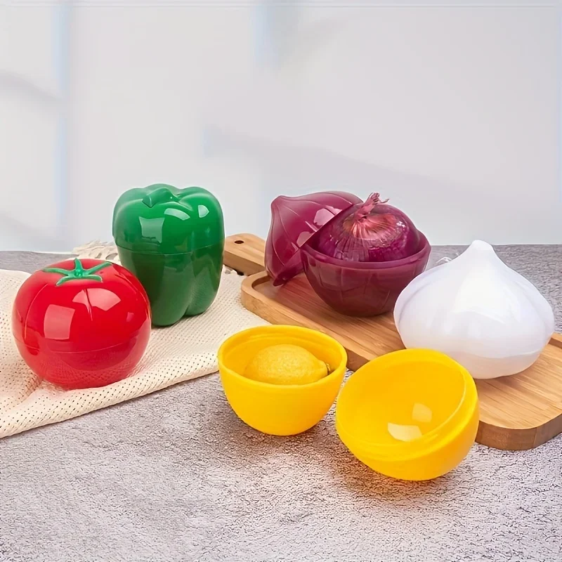 Plastic box Vegetable fresh-keeping box Storage fruit box Onion sealed box set lemon fresh-keeping bowl