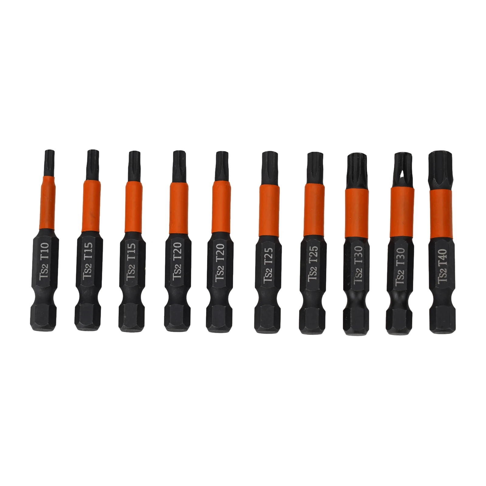 10pc Torx/Hexagon Screwdriver Bit 50mm 1/4''Hex Shank Magnetic Head T10-T40 H5/64-H5/16 For Electric Driver Hand Drill Bit