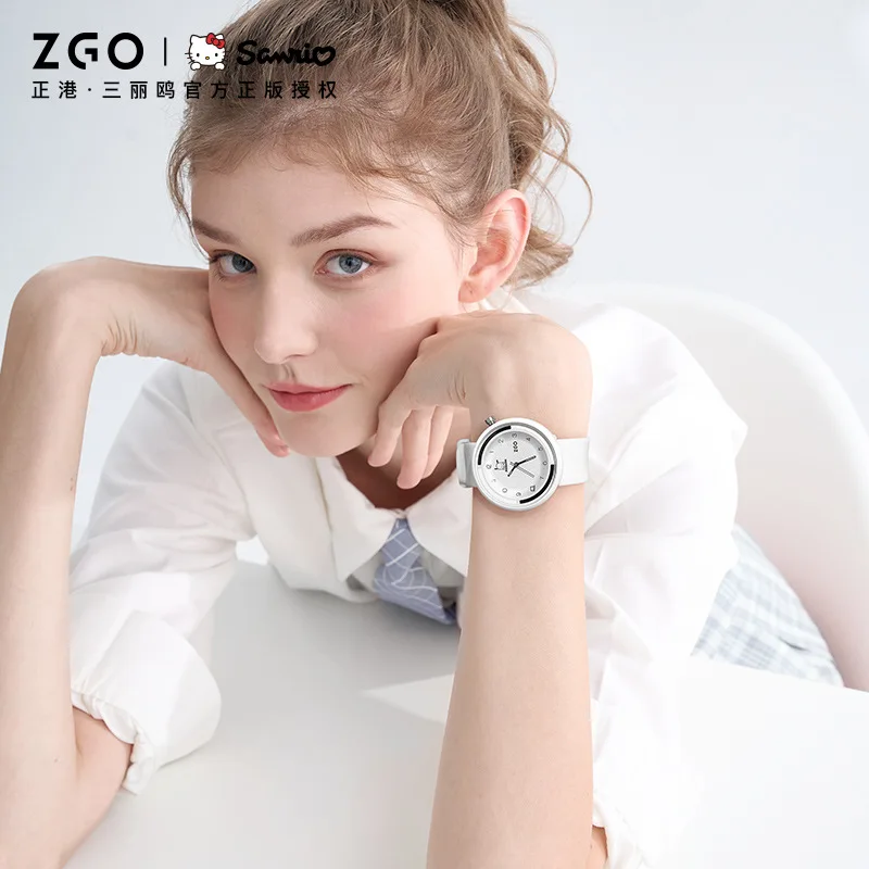 Reloj Sanrio para mujer Pochacco Hello Kitty, reloj de pulsera femenino con aguja resistente al agua, relojes electrónicos para niñas, regalos de cumpleaños