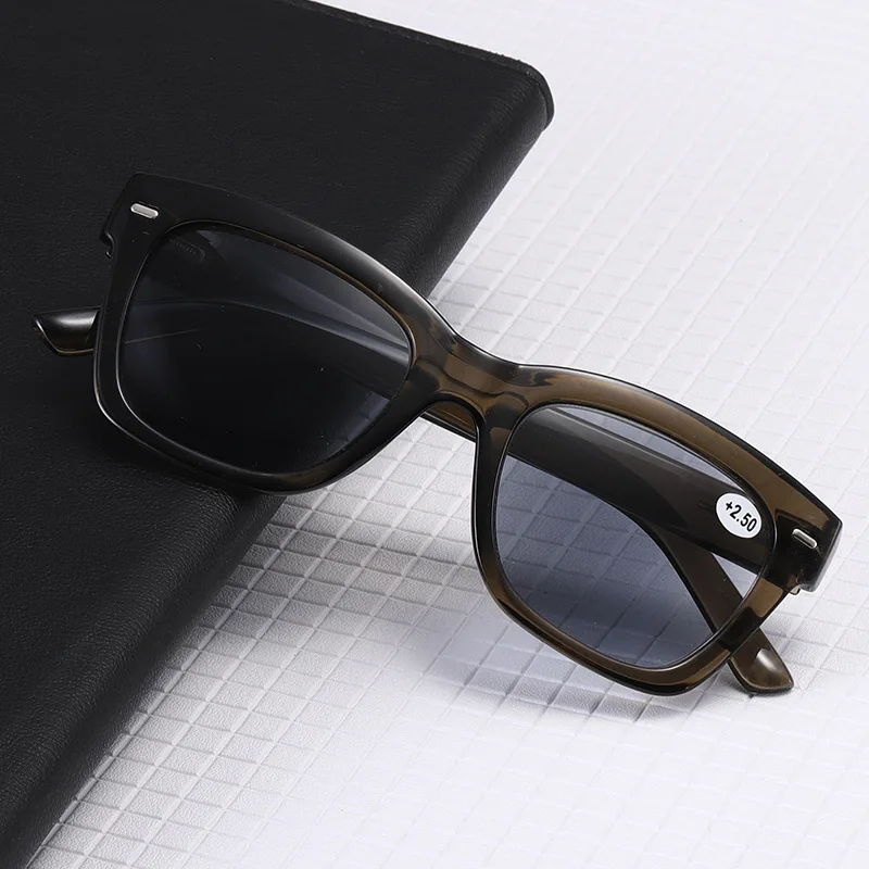 

New European and American fashion square personality large frame men's plain versatile high-definition gray film protective glas