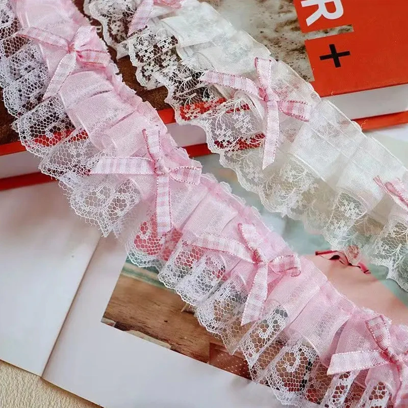 Stunning Ruffle Wave Bow Lace Trim