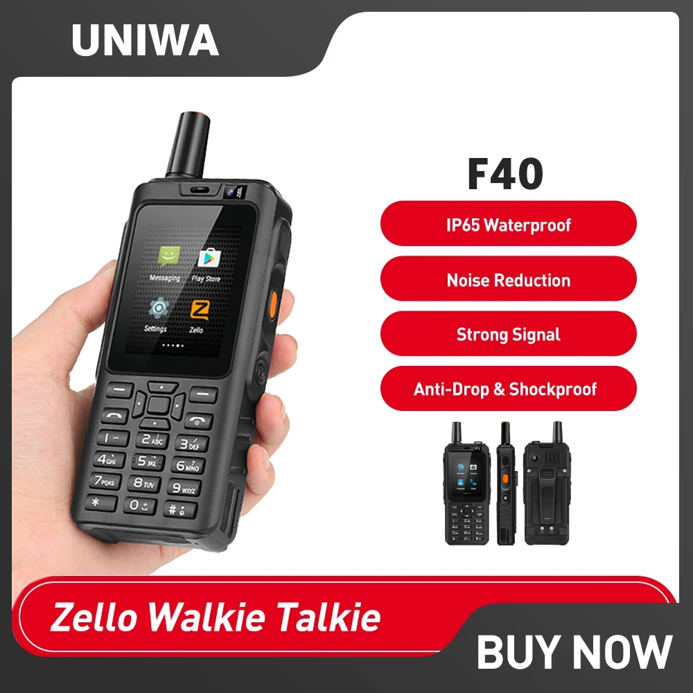 UNIWA F40 Zello Walkie Talkie Smartphone Android POC Radio Walkie Talkie Mobile Phone 2.4