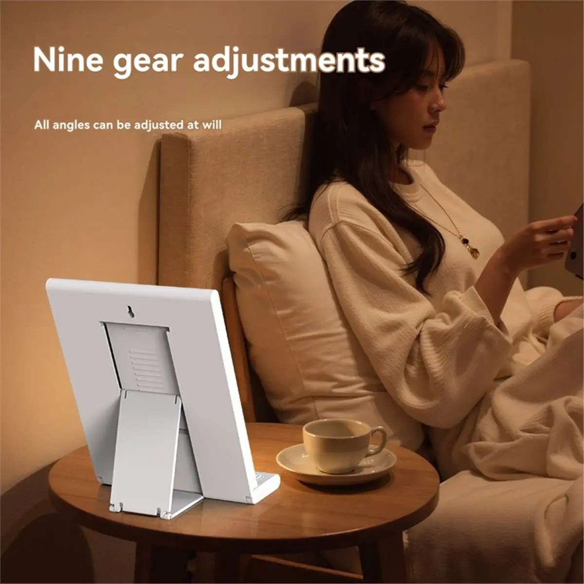AA86 Light Therapy Lamp with White Noise Speaker 10000 Lux 3000-6500K SAD Treatment Lamp Timer Function Happy Sunlight Lamp