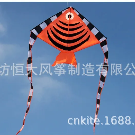 Children's Kites Cartoon Fish Kites Long-tailed Fish Kites Triangle Breeze Fly Weifang Kites Kids Birthday Gift