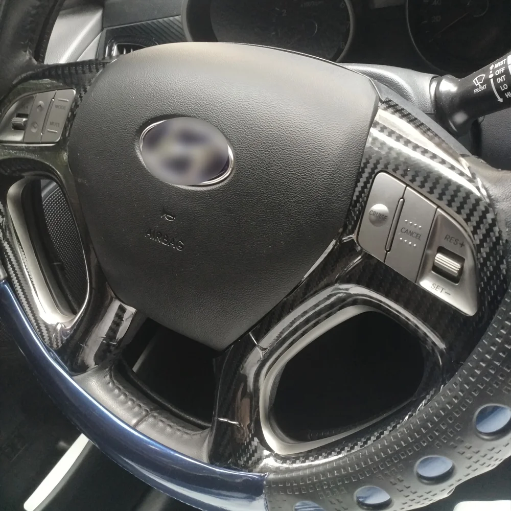 for Hyundai Tucson IX35 2010-2017 Interior Central Control Panel Door Handle Carbon Fiber Stickers Decals Car Styling Accessorie