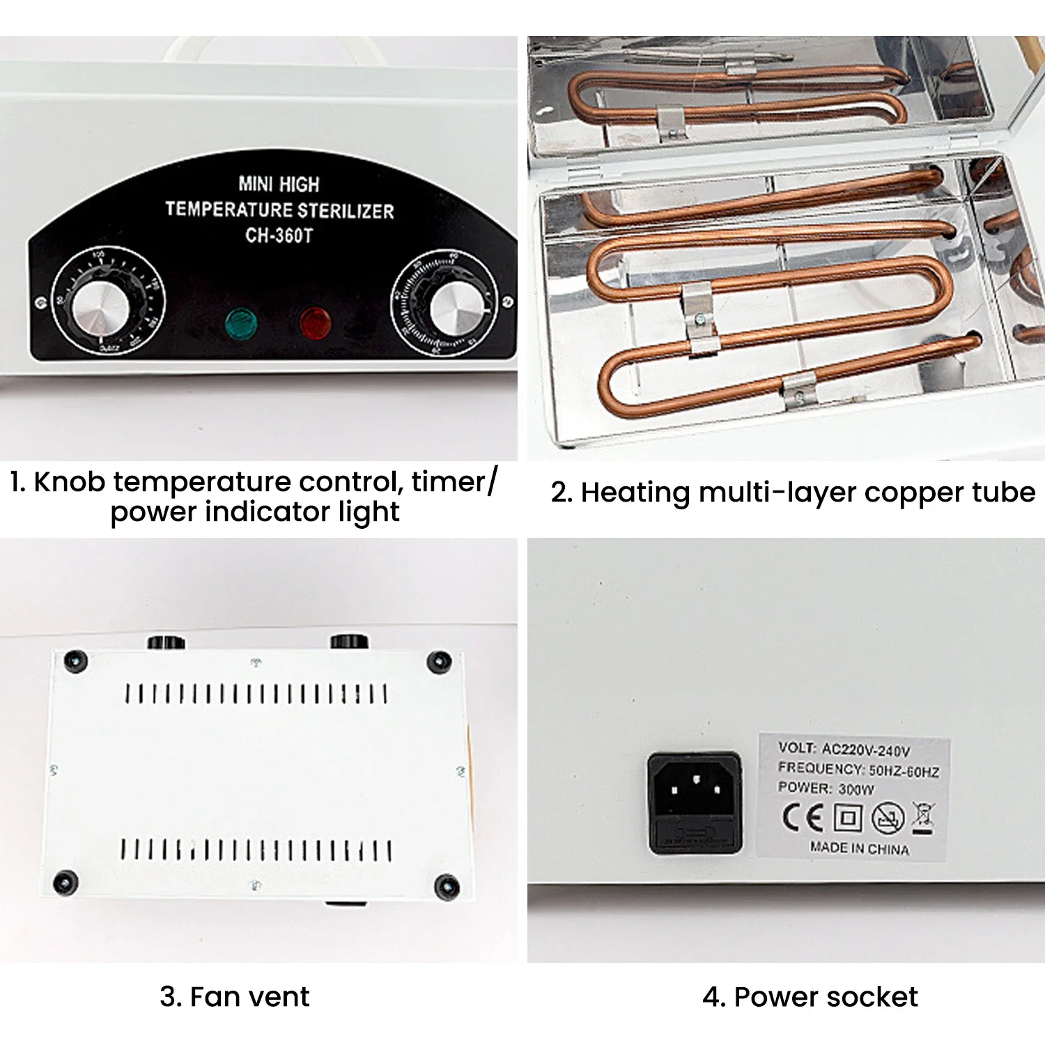 معقم حراري جاف بالهواء الساخن ، علاج الأظافر التجميلي ، معقم أداة صالون التجميل ، تعقيم بدرجة حرارة عالية ، صندوق تعقيم