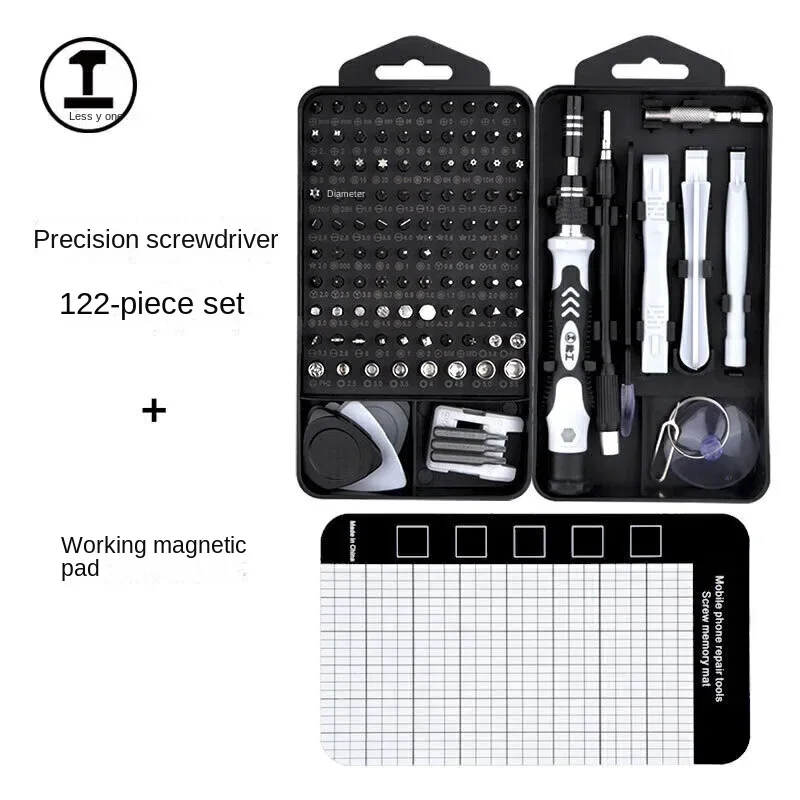 

Screwdriver set, precision screwdriver, 122 pieces, mobile phone, computer, notebook, glasses, repair