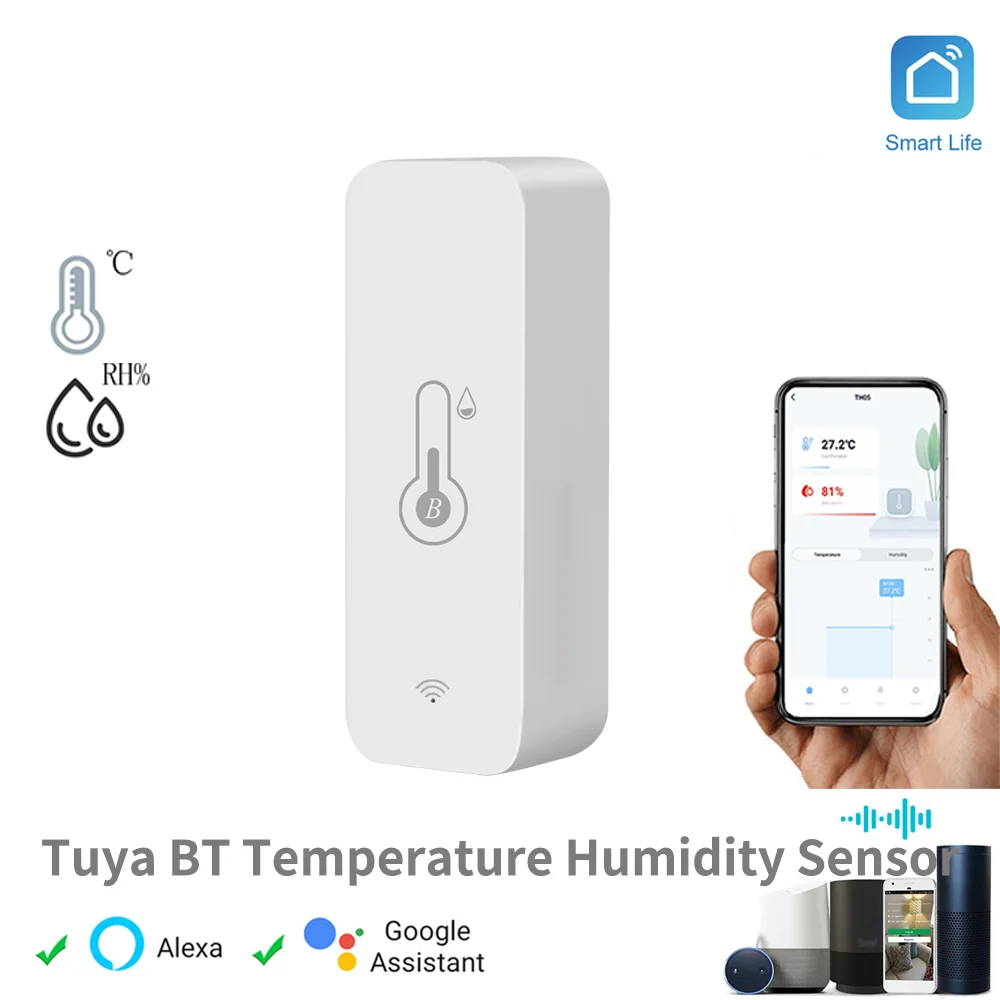 Tuya Smart Temperature Humidity Sensor Mini 2023 New Upgrade Bluetooth-Compatible APP Remote Control Thermometer Hygrometer