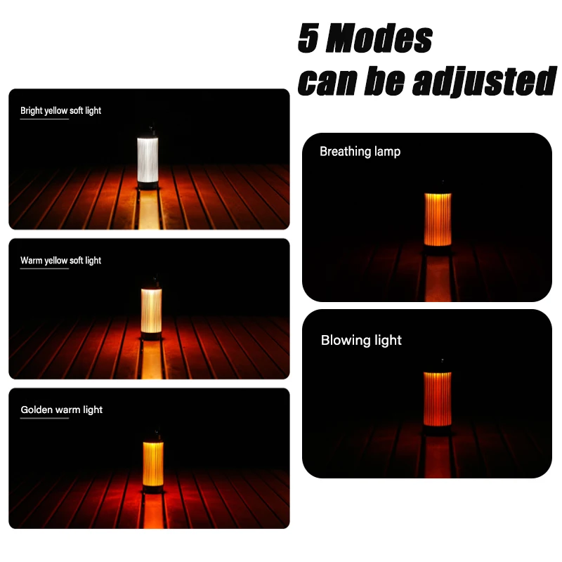 2000mAh 38 LED Camping Lights USB Rechargeable Atmosphere Lanterns Outdoor Tent Lamp Powerful Flashlights Camp Night Light