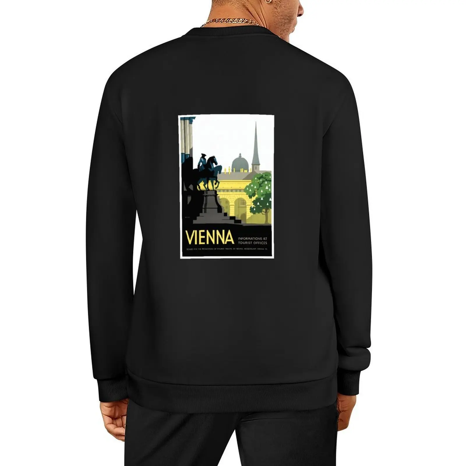 

Vienna Austria Vintage Travel Poster 1935 Pullover tracksuit blouse mens designer clothes autumn new products new sweatshirts