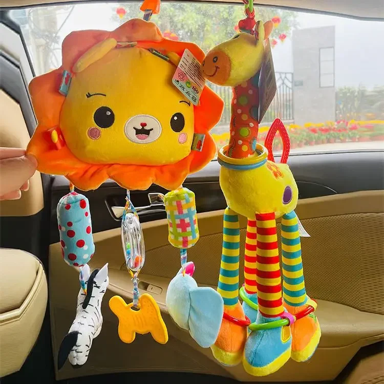 Kereta bayi lonceng angin besar 01 tahun, bel tempat tidur kursi mobil menenangkan boneka kereta bayi liontin mainan mewah grosir