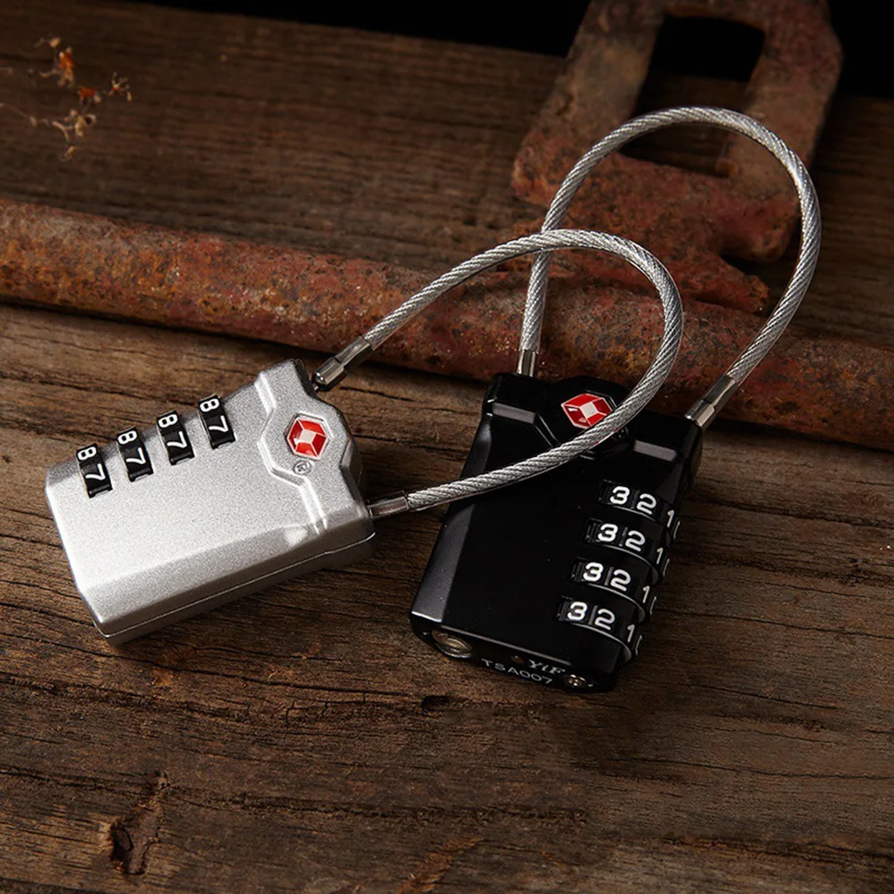 

2Pcs Luggage Lock 4Dial Password TSA Approved Travel Suitcase Security Lightweight Portable Outdoor Backpack Hardware