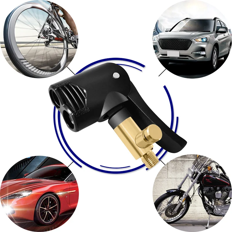 Brass Inflatable Pump Car Tire Air Chuck Inflator Pump Valve Connector Extension Tube Adapter Tyre Wheel Valve For Xiaomi Pump