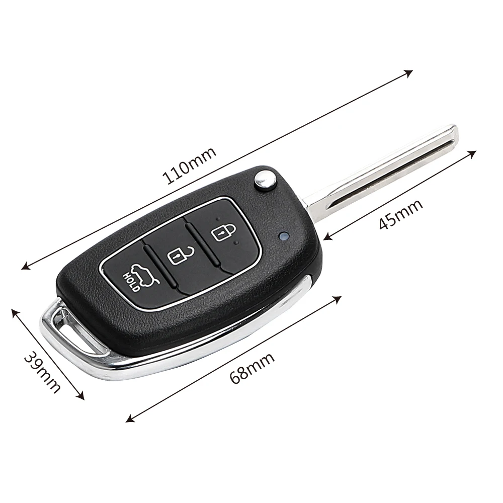 Zdalne 3-przyciskowe etui na klucze do Mistra Hyundai Solaris ix35 ix45 Verna Santa Car Key