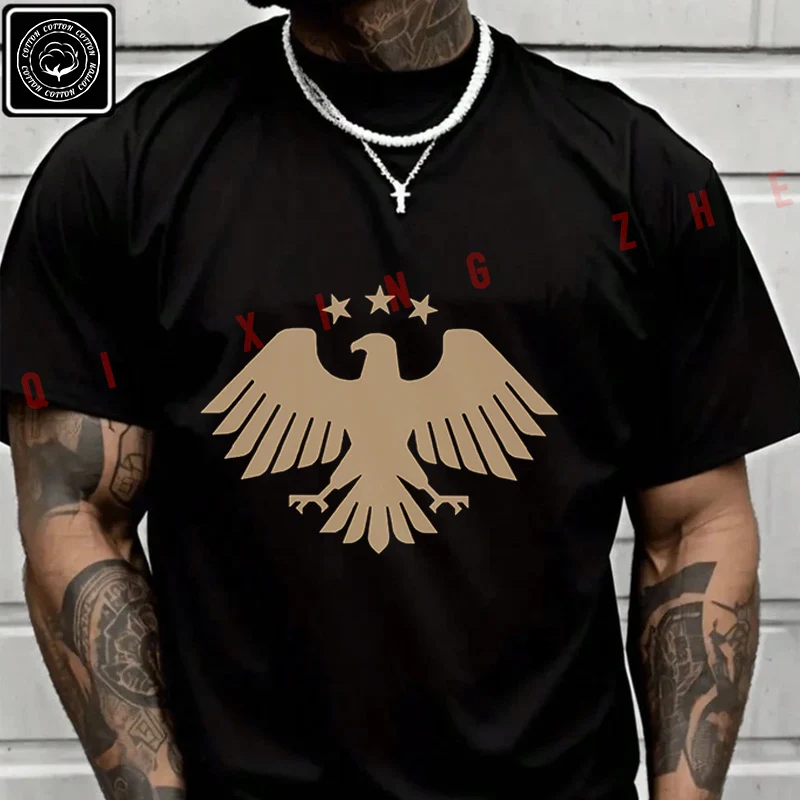 

2026 Men T Shirt Motorcycle Eagle Of Syria Graphic T-Shirt Cotton Men‘s Summer Short Sleeve Tops Tee