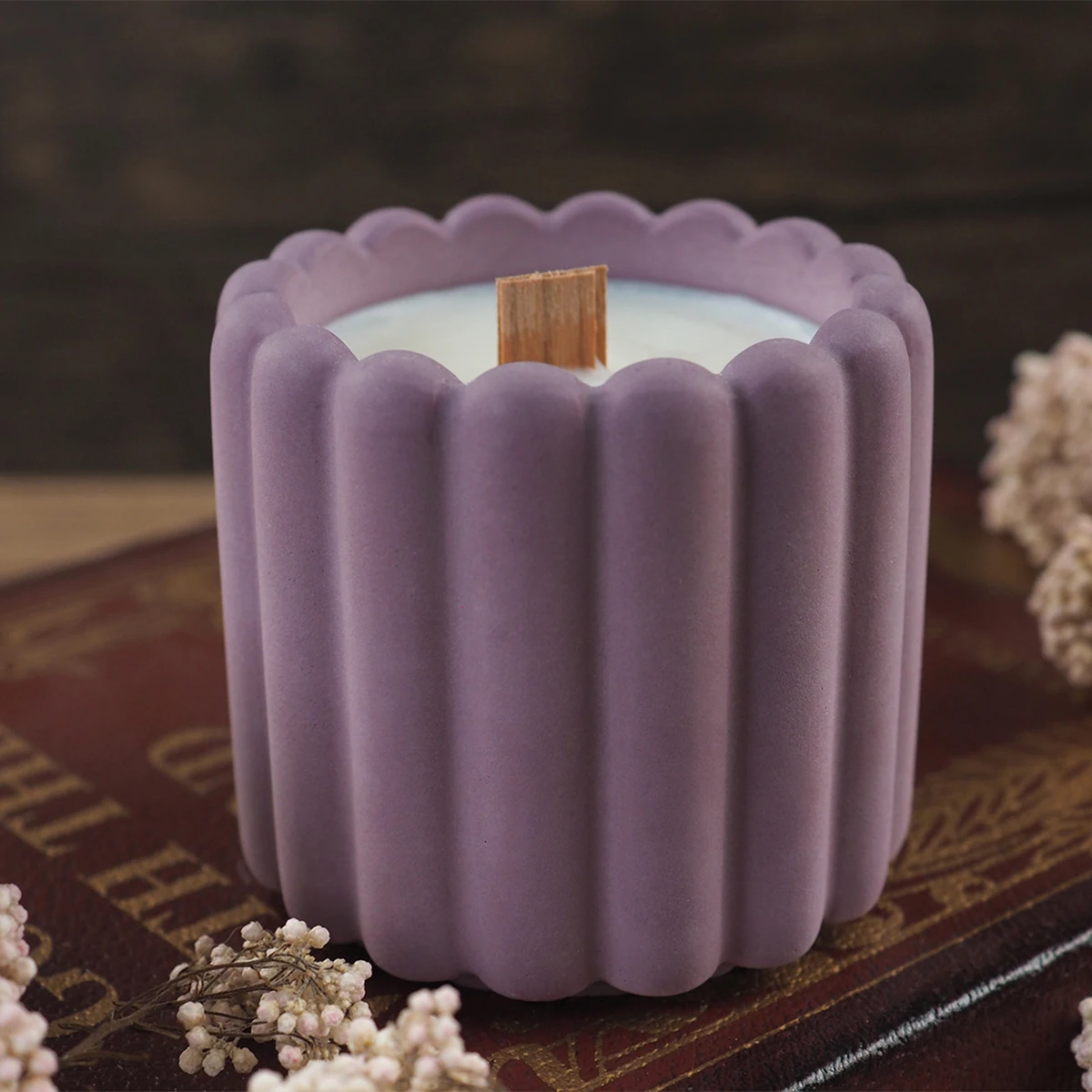 Succulent Flower Pot Silicone Mold DIY Cylindrical Stripe Candle Jar Plaster Cement Mould Jewelry Storage Box Resin Craft Molds