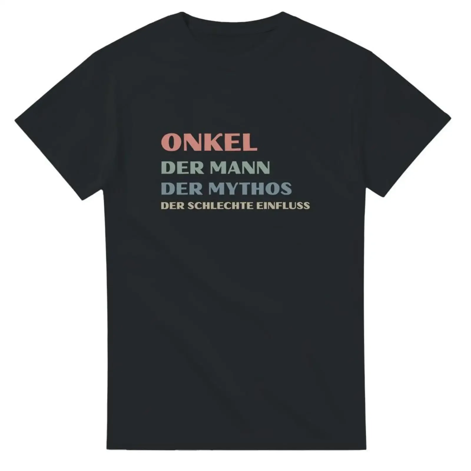 Cooles Onkel-Slogan-T-Shirt, Vintage-Waschung, modisch, weich, lässig, Streetwear, leicht dehnbar, bequem, vielseitig, für Herren, stilvoll