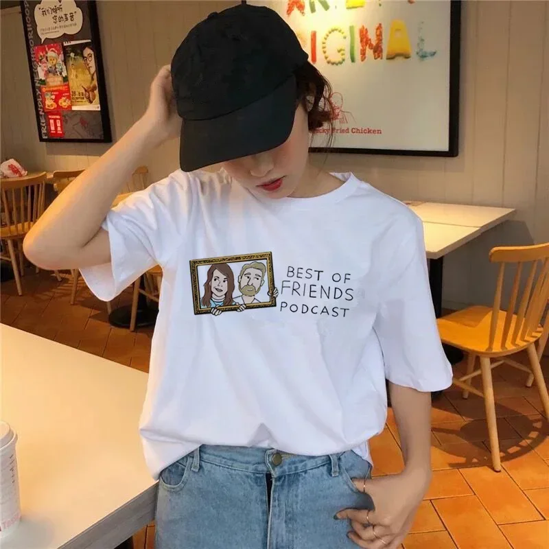 friends tv show t shirt Clothing 2024 korean tshirt 90s women female top tee shirts Graphic t-shirt Girl kawaii summer Korean