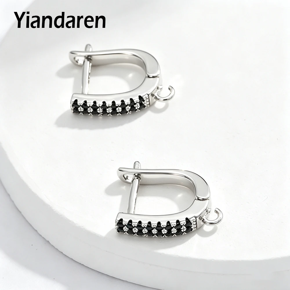 Nieuwe dubbele rij zwarte zirk - Jewelry Making Earring Supplies recensie en prijs