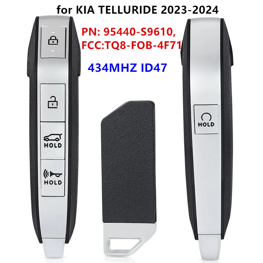 

KEYECU Replacement 5Button Smart Remote Key FOB 433MHZ ID47 Chip 95440-S9610 for Kia Telluride 2023-2024