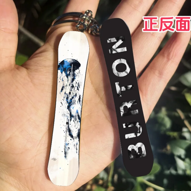 Creative Acrylic Snowboard Keychain Pendant