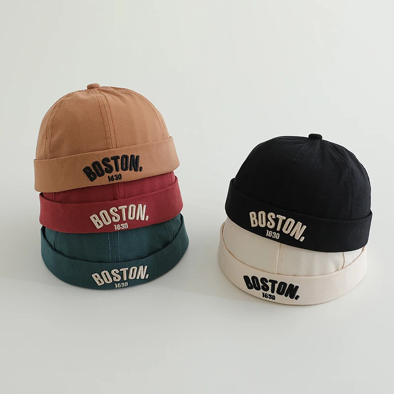 

New Letter Baby Brimless Hat Summer Baby Boys Girls Dome Melon Cap Toddler Kids Landlord Hats Beanies