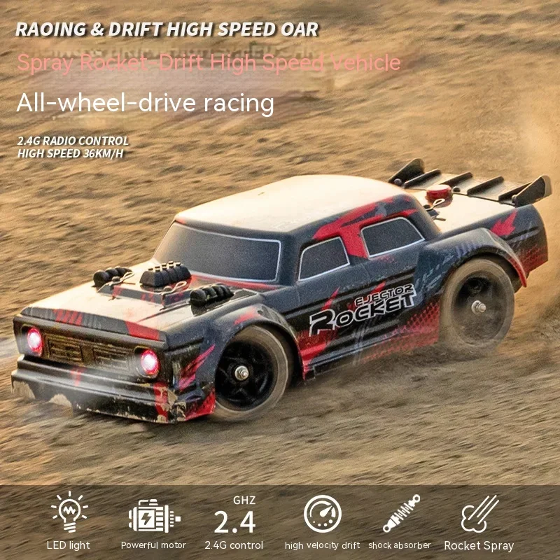 

2.4ghz Rc Car 4x4 Full Scale High Speed Drift Rc Car Spray Racing Offroad High Speed 4wd Racing Toy Car Model Toy Birthday Gift