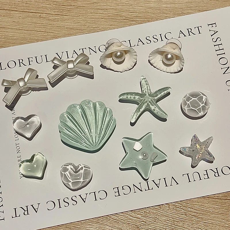 

Sea Shell Hole Punch Shoe Charms DIY Ocean Lava Rock & Starfish Shoe Clips For Summer Sandals & Slippers Decorations Women Gifts