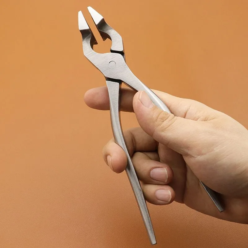Bag pliers, leather hemming, frame size, gold hemming pliers DIY shoe making tools, chrome steel, straight elbow