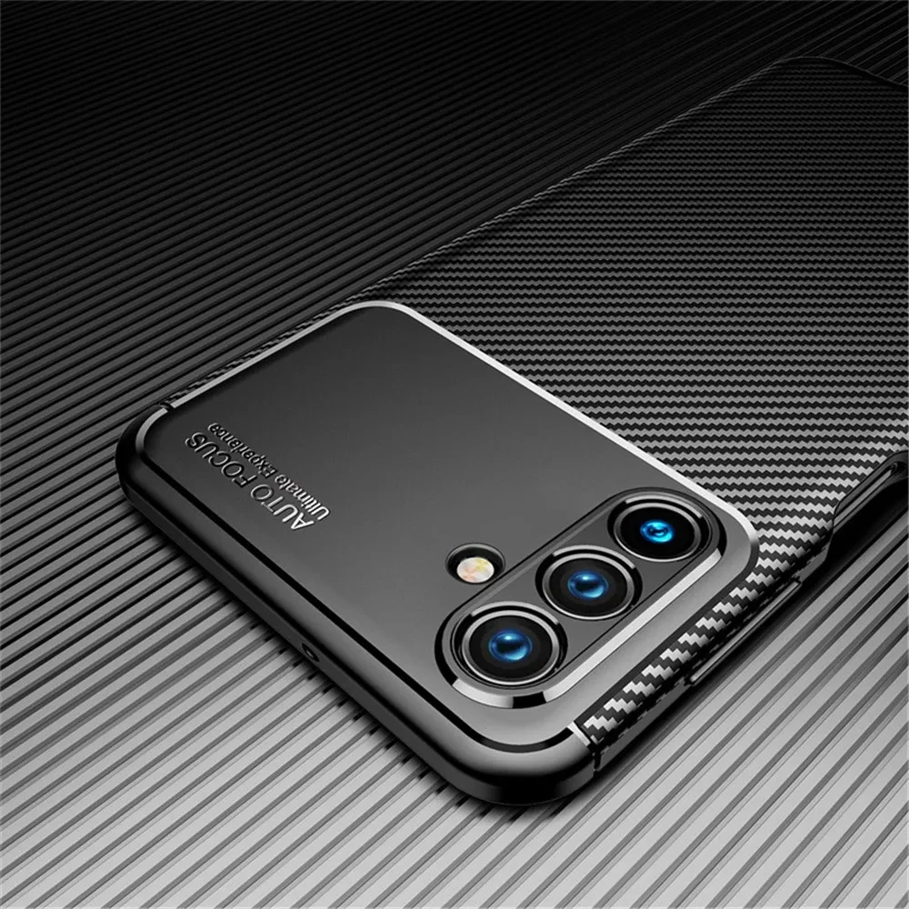 Carbon Fiber Pattern Cover For Samsung Galaxy A55 A35 A25 A15 5G A05s A05 4G Silicone Soft Rubber Protect Case A 55 35 25 15 05