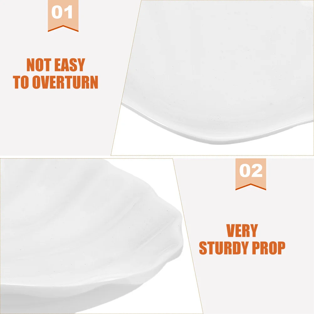 

3Pcs Melamine Imitation Porcelain Seasoning Plates Stable Structure Snack Dish for Outdoor Picnic Dessert Food