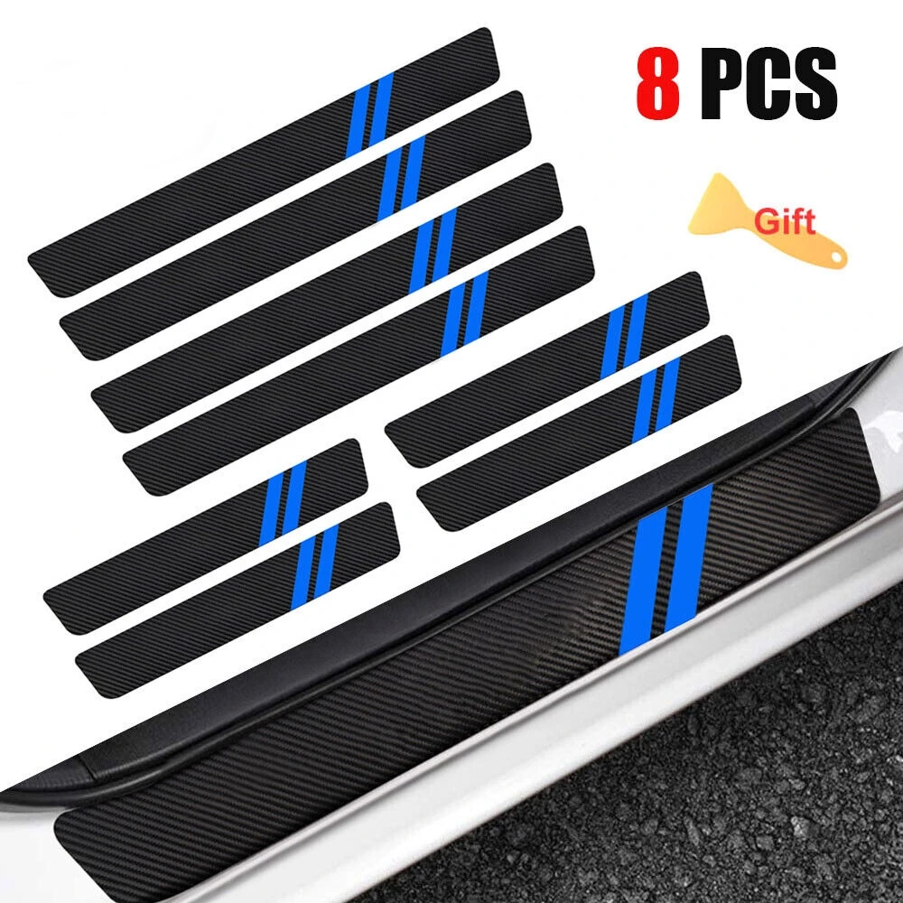 

For Dodge Durango Accessories BLUE Car Door Sill Protector Step Stickers M7 -8 Pcs