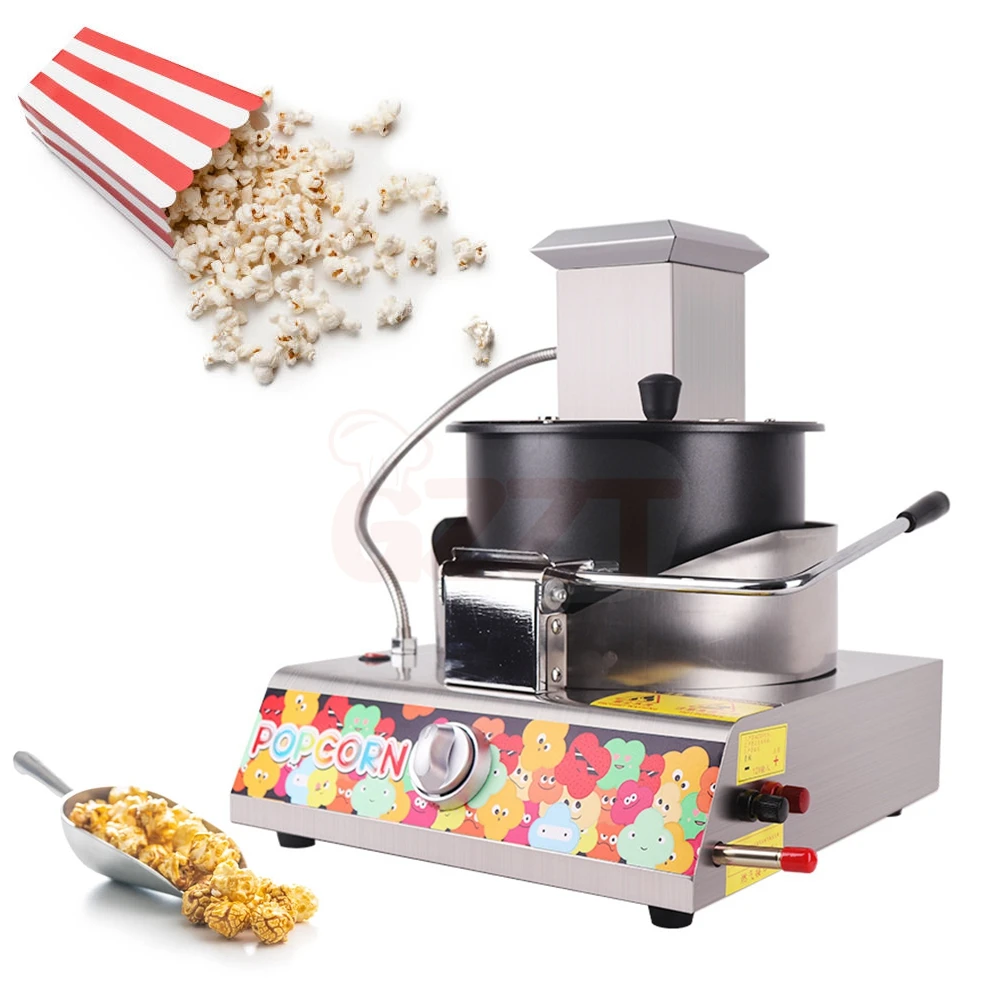 Kleine Desk Top Industriële Gas Commerciële Caramel Bal Popcorn Machine Voor Verkoop Populaire Ketel Corn Popper Gas Popcorn