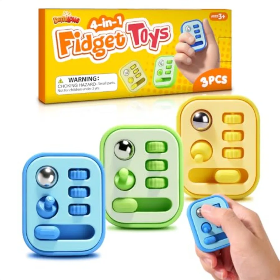 

Ручные игрушки-непоседа для взрослых: многофункциональная бесшумная и ble-подушка для снятия тревоги СДВГ, 3 упаковки сенсорных игрушек Str с