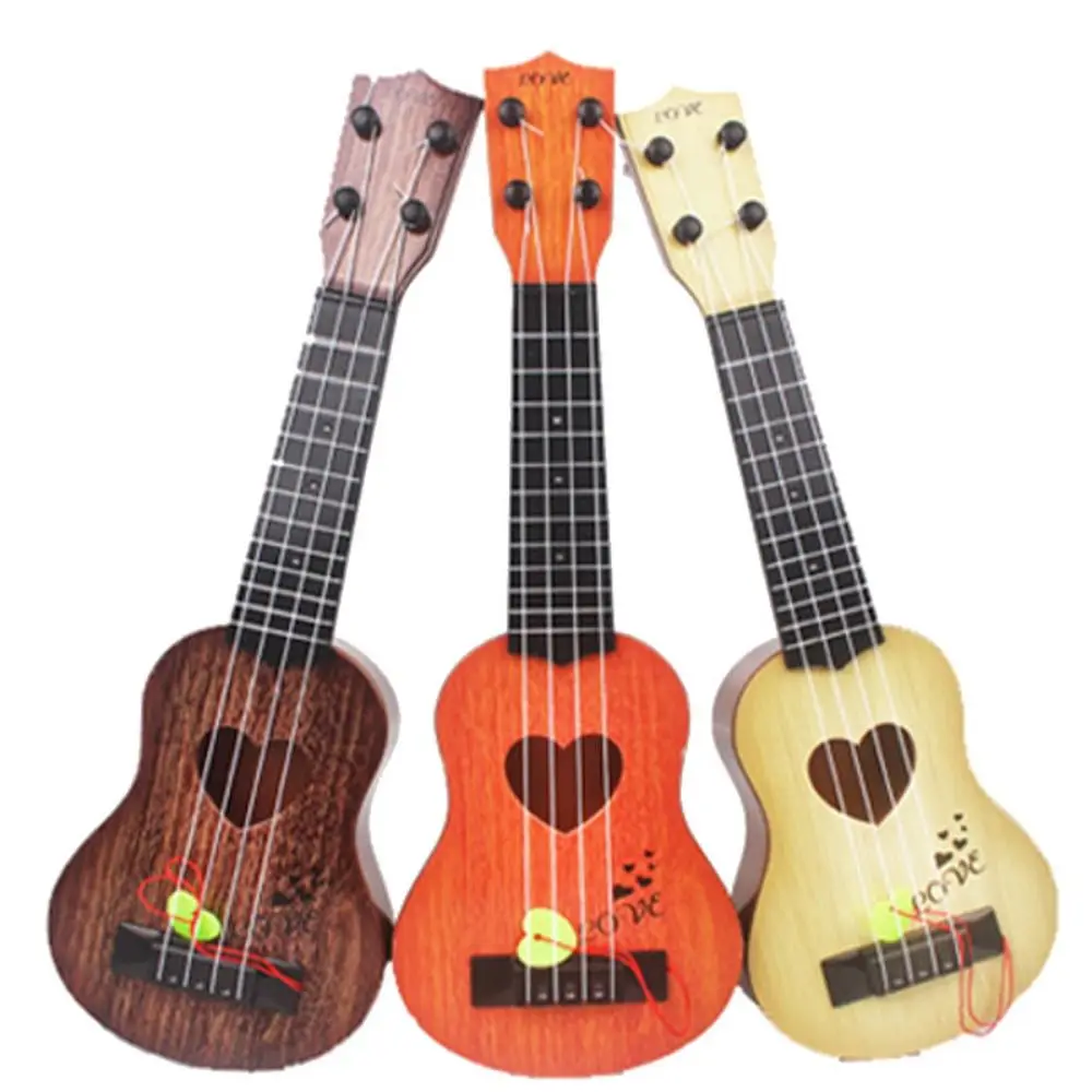 

4 Strings Ukulele Musical Instrument Toy Yukrili Toys Adjustable String Knob Simulation Ukulele Toy Durable Classical