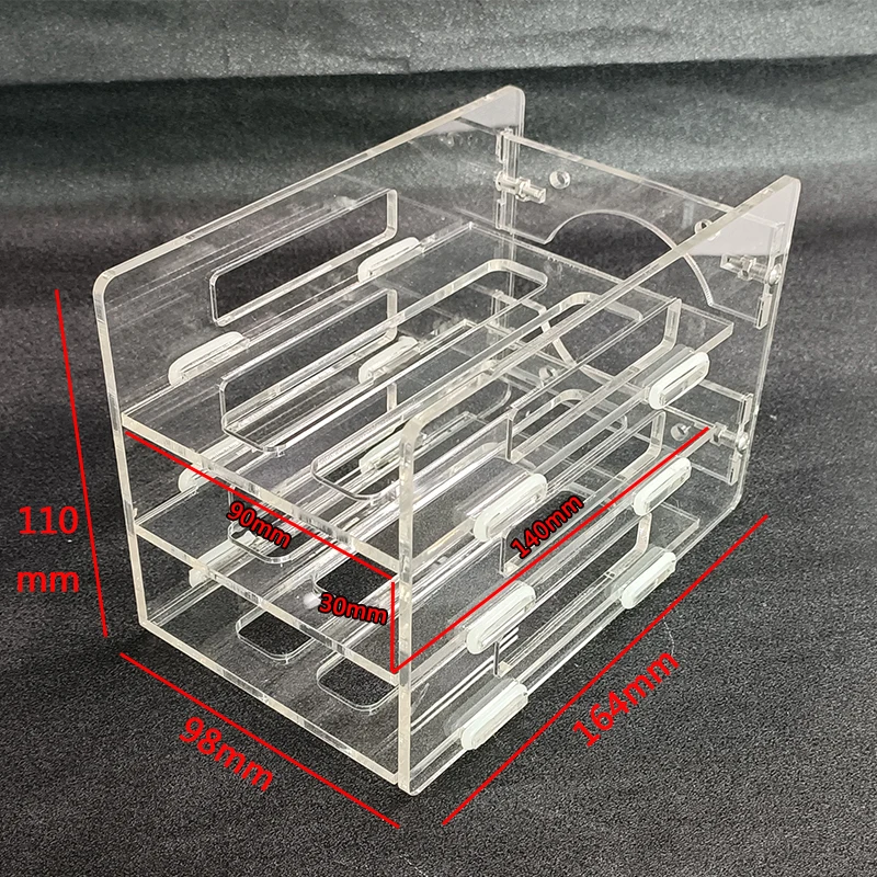 2.5 Mobile hard disk rack fan cooling bracket Storage rack 2.5 inch ssd case Transparent placing rack Multi-layer hard disk rack