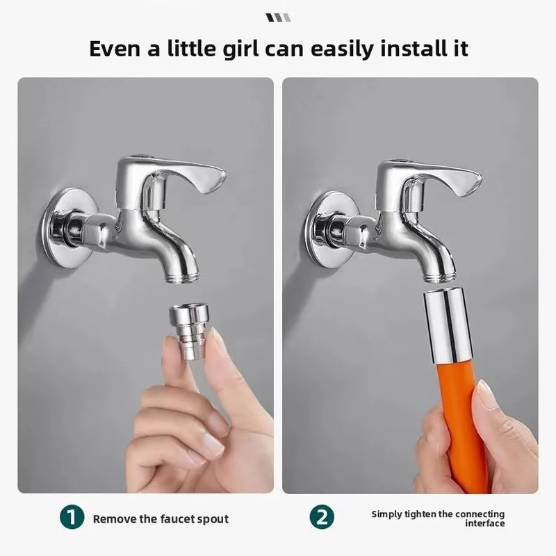 Flexible Faucet Extender Hose 360° Rotatable Splash-Proof Universal for Kitchen