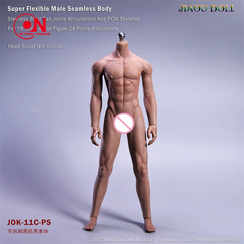 JIAOU boneka JOK-11C, skala 1/6 Super fleksibel Bodi pria tanpa kelim dengan kerangka logam 12 "mainan Action Figure