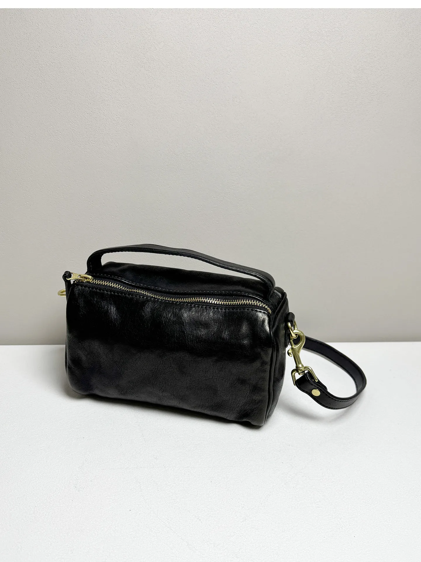 PNDME lässige, handgefertigte Damenhandtasche aus pflanzlich gegerbtem Leder, niedliche Handtasche für Wochenendpartys, luxuriöse kleine Umhängetasche aus echtem Leder für Damen – Detail 12