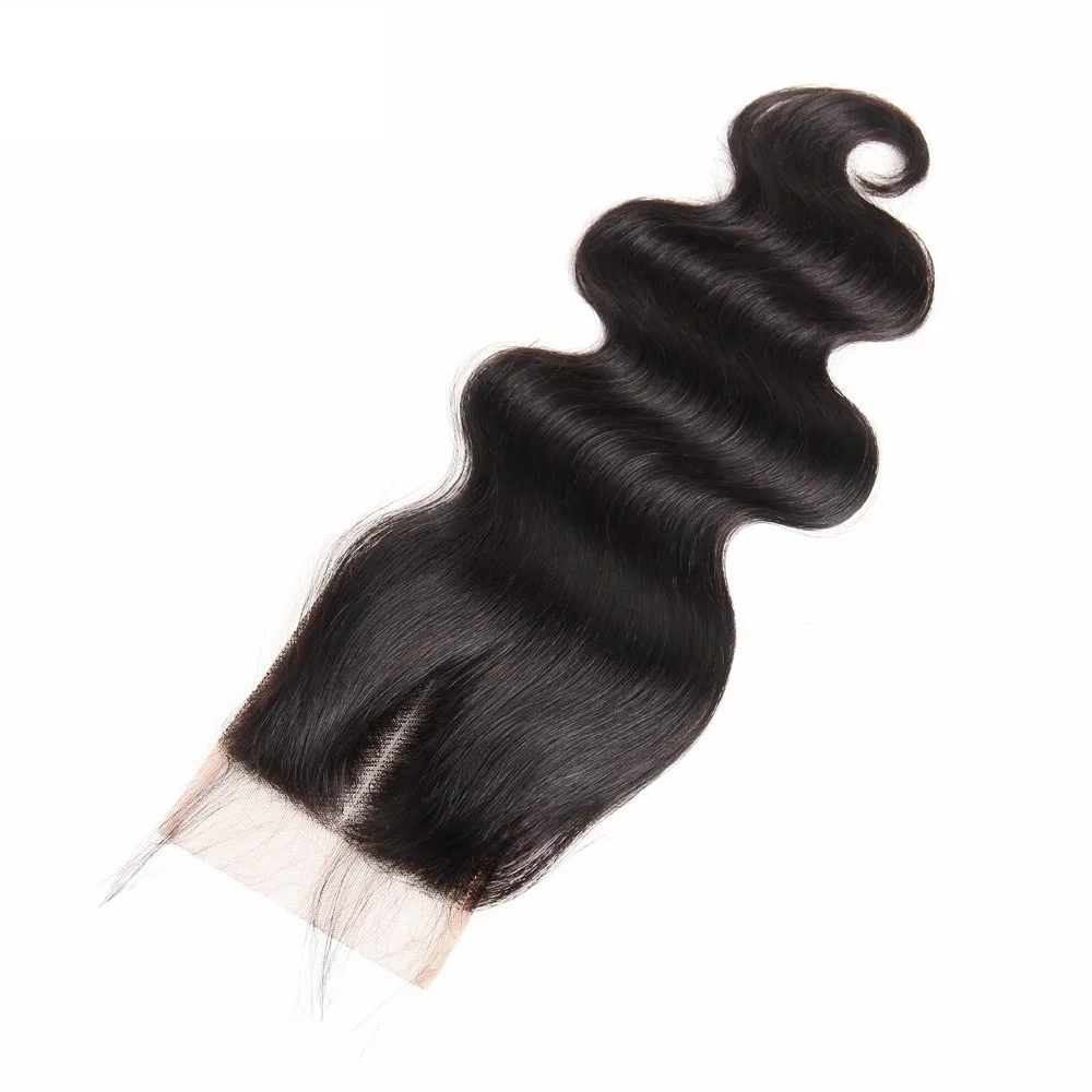 5x5 Spitzenverschluss, gewelltes Echthaar, natürliche Farbe, vorgezupfte Haarlinie, gebleichte Knoten, Verschlussstück für Damen, Party, Salon – Detail 1