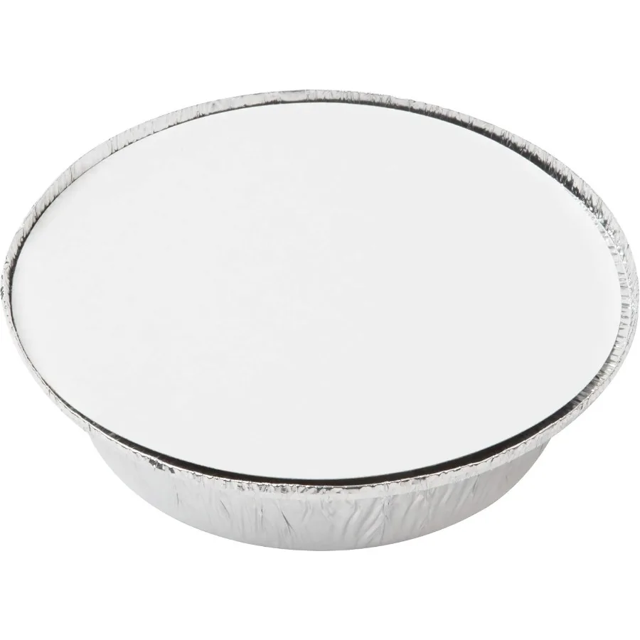 

500 PC Combo 7" Round Foil Container with Flat Board Lid Disposable Food Container Great for Baking and Roasting Aluminum Cooki