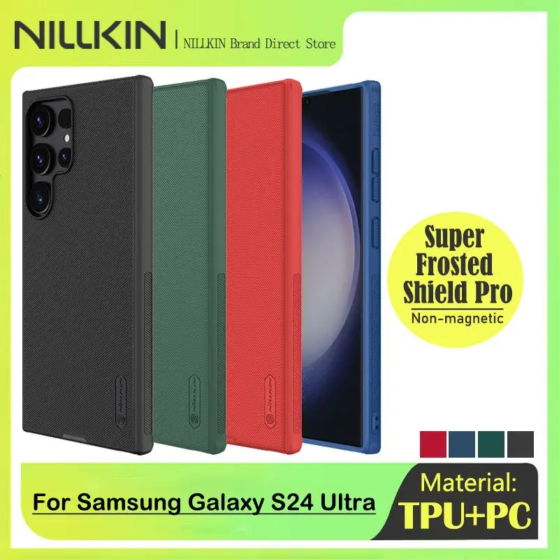Nillkin super frosted Pro case for Samsung Galaxy S24 plus, Anti-Fingerprint, TPU, PC, protective back cover for Samsung S24+