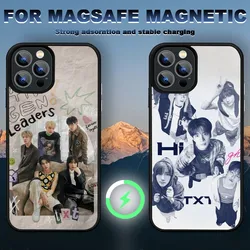 Kpop T-TXT Phone Case iPhone 15 14 11 12 13 Pro Max Plus Magnetic Wireless Charge Cases Cover