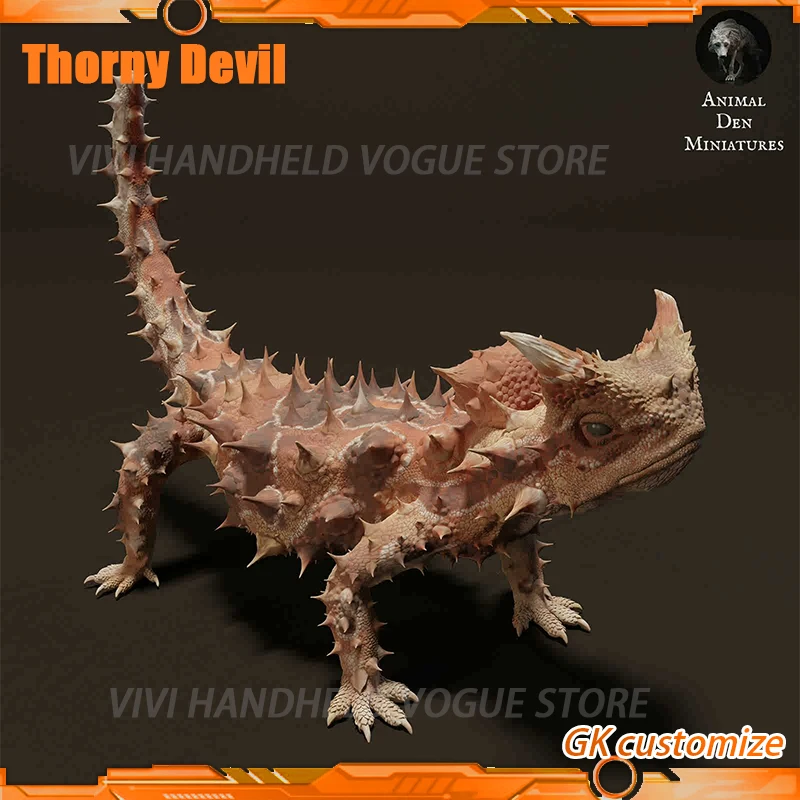 1/2 10cm Thorny Devil Model Toy Modern Biology Model Gk Customize Mountain Devil Moloch Horridus Gray House Lizard