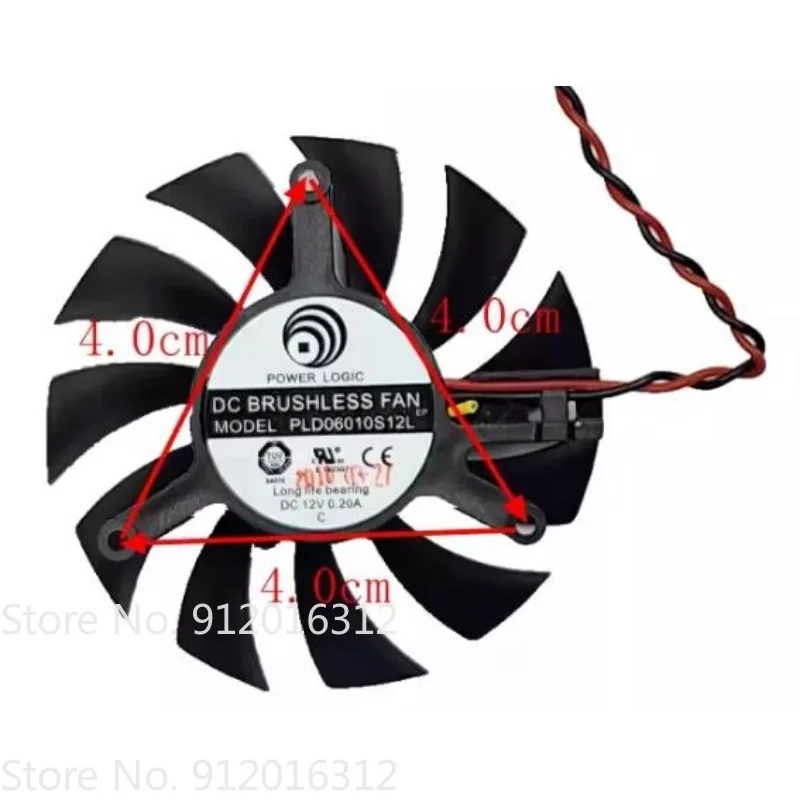 New Fan PLD06010S12L Diameter 5.5cm Hole spacing 3.9cm Cooling Fan
