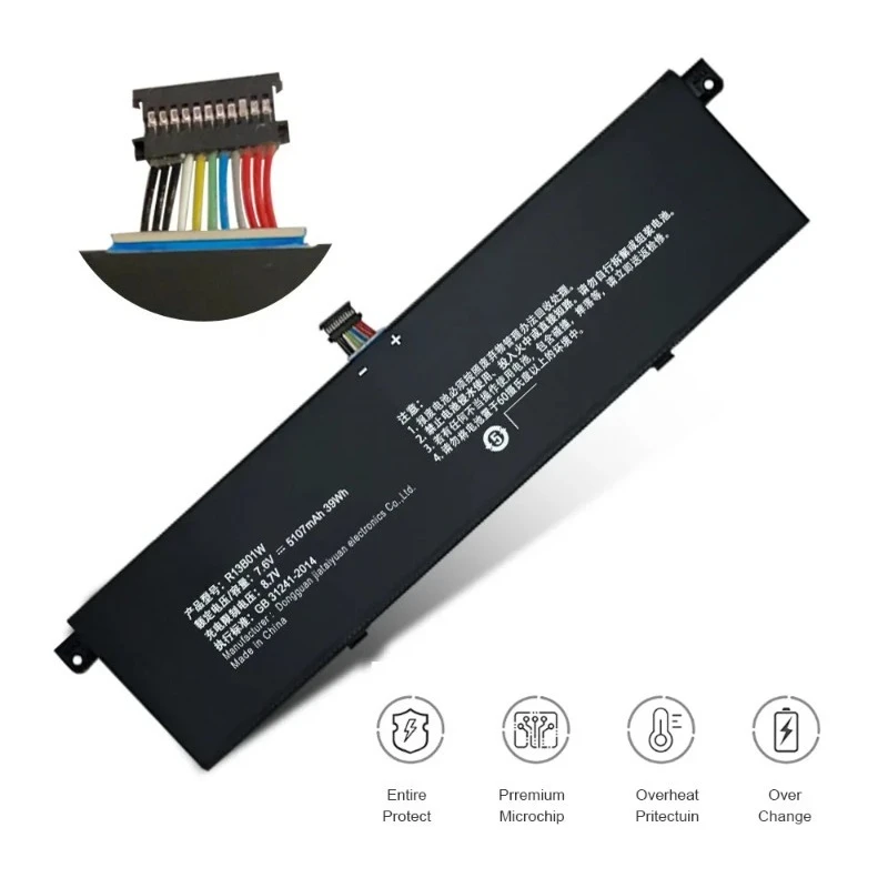 In Stock R13B01W 7.6V 39Wh Laptop Battery for XiaoMi MI Air 13.3 Inch 161301 TM1613 1604 1703 Fit R13B02W