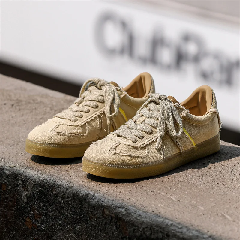 Men's Canvas Shoes Comfortable Soft Bottom Versatile Retro Style Spring Autumn Trendy Board Shoes Sports Tennis shoes
